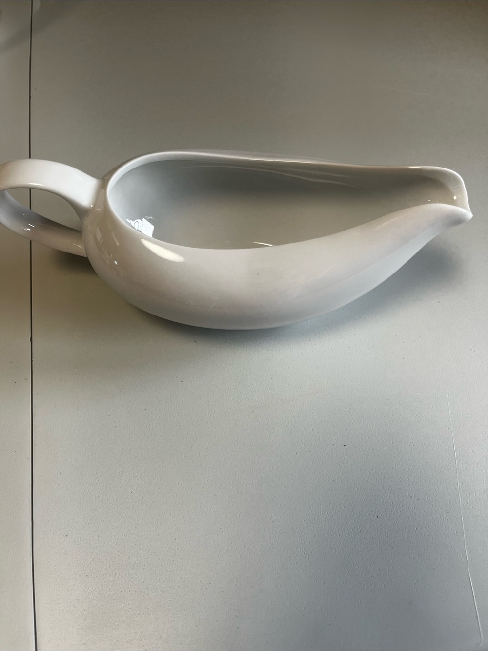 New white ceramic gravy boat Smoke